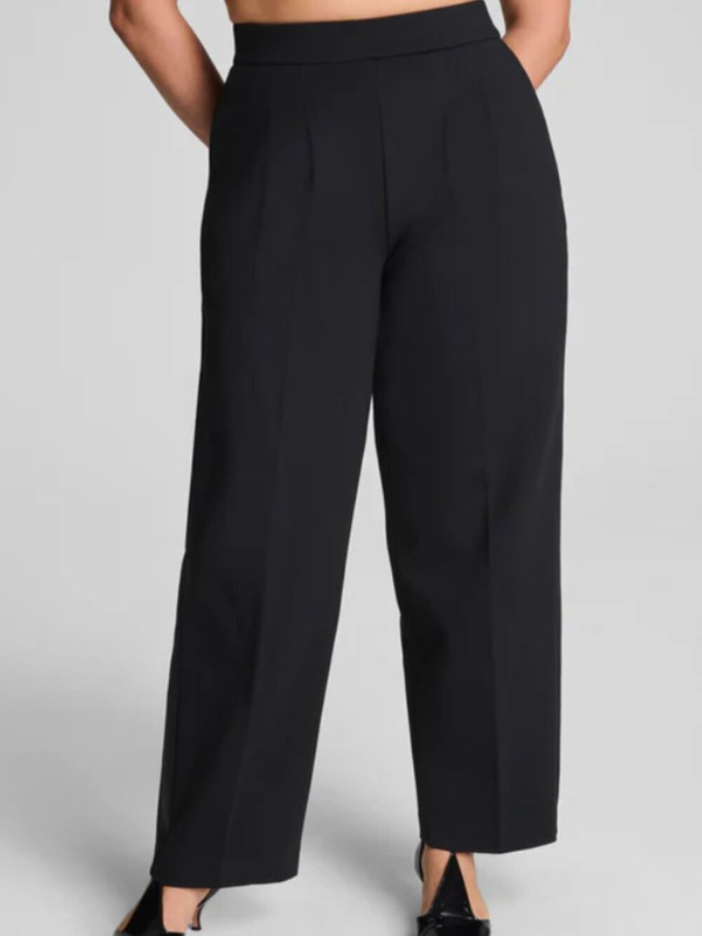 Ponte Pleated Barrel Leg Trouser - Picture 2 of 3